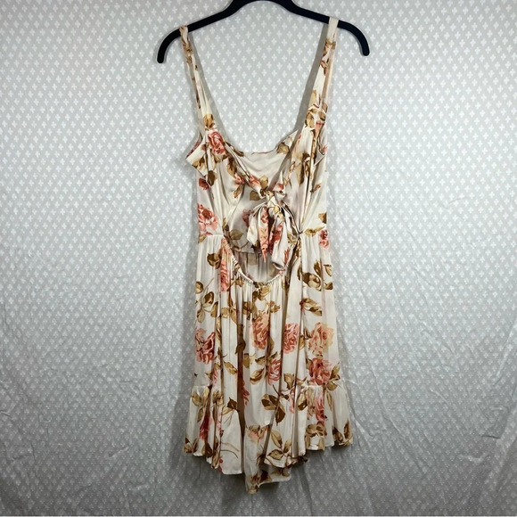 Auguste Cream Pink Floral Tie Open Back Dress - Picture 5 of 5